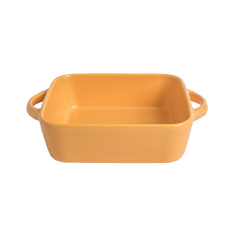 Ceramic Souffle Dishes Baking Tray Rectangular Cheese Baked Plate Pan Baking Dish Western Dishes Oven Bowl For Pudding Creme