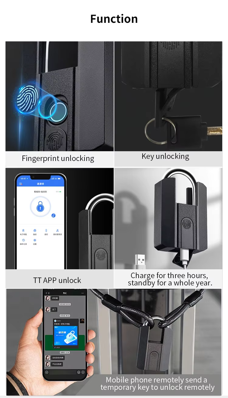 IP67 Biometric Padlock