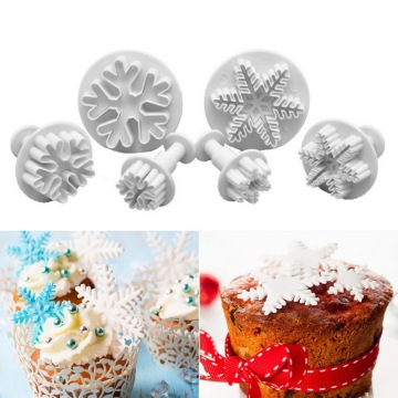 3Pcs/Set Christmas Snow Cake mold DIY Plum Blossom Flower Fondant Cookie Cutter Sugarcraft spring Cake mold Decorating Tools