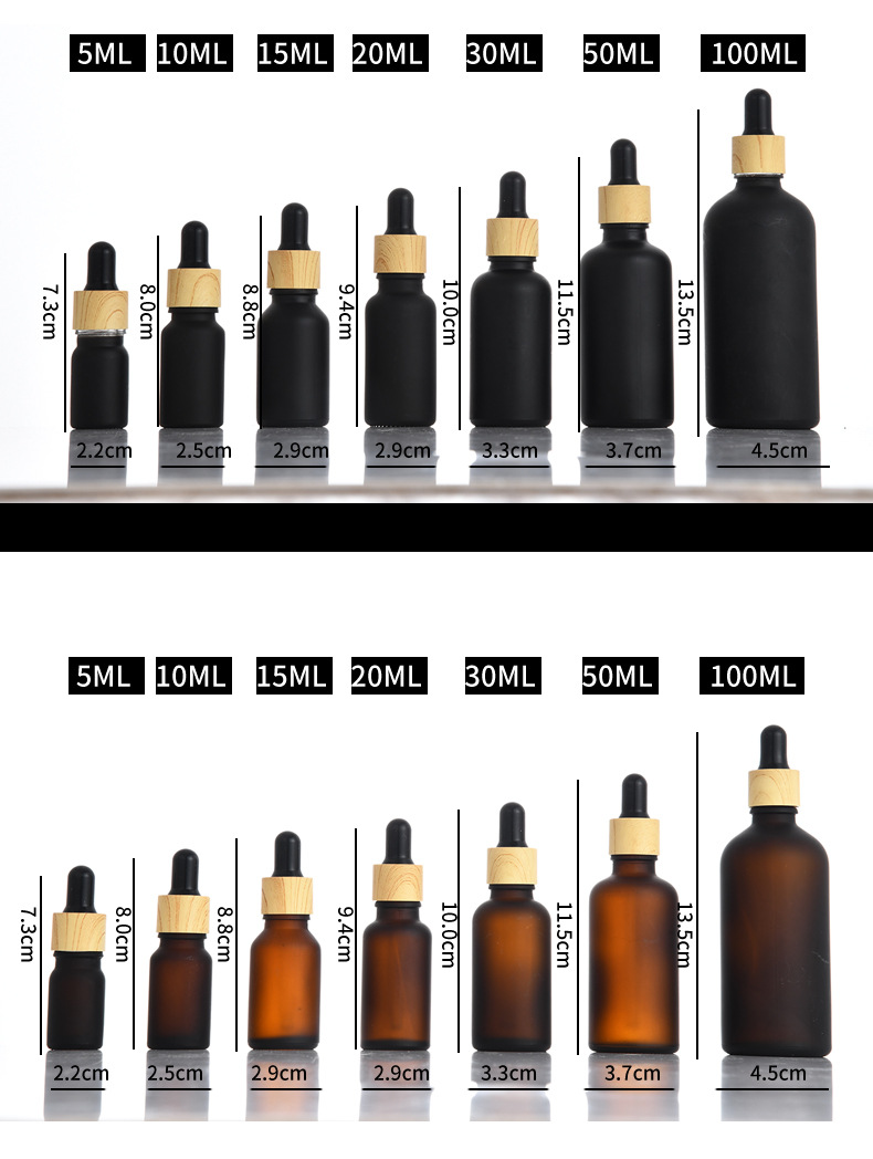 amber glass dropper bottle