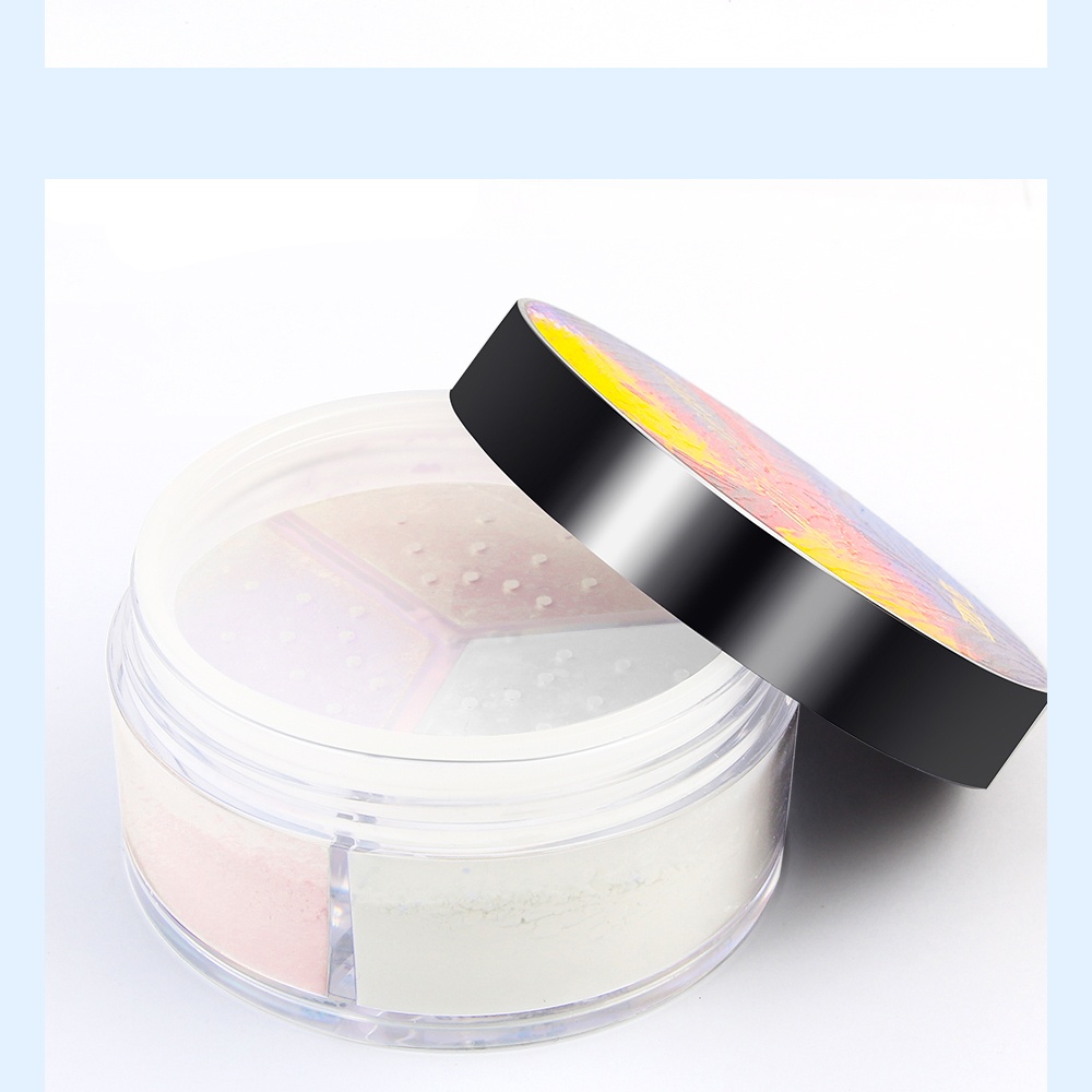 Three-color Setting Powder Loose Powder Long-lasting No-take-off Natural Waterproof and Sweat-proof Face Makeup Oil Control