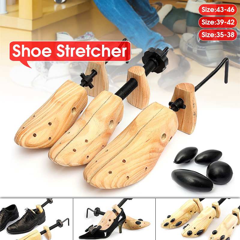 1 Piece Shoe Tree Wood Shoes Stretcher, Wooden Adjustable Man Women Flats Pumps Boot Shaper Rack Expander Trees Size S/M/L