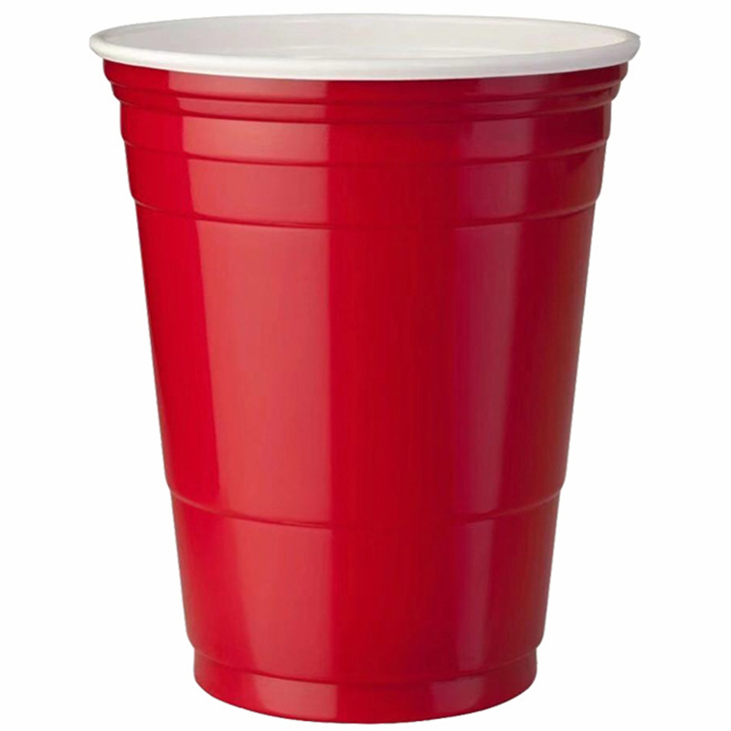 LBER 50Pcs/Set 450Ml Red Disposable Plastic Cup Party Cup Bar Restaurant Supplies Household Items for Home Supplies