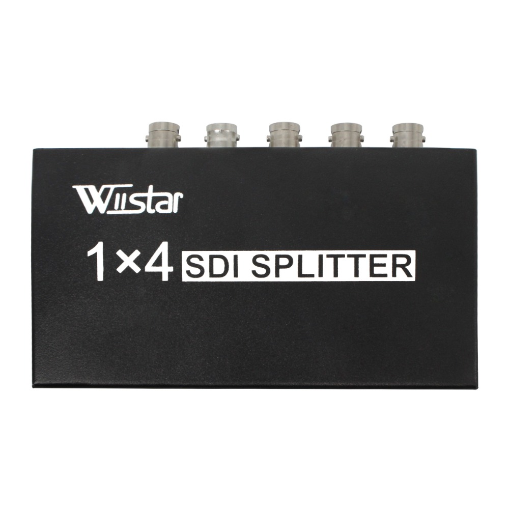 Wiistar SDI Splitter 1x4 Multimedia Split Extender Full HD 1080P SDI 4 Ports Splitter SD-HD 3G-SDI for TV SDI Camera