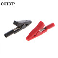 Brand New 2 Pcs Insulated Alligator Clip 2mm Banana Female Adapter Meter Test Probe Black Red