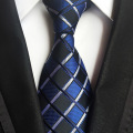 8cm Classic Black Blue White Orange Striped Ties For Men Jacquard Woven 100% Silk Tie Business Wedding Party Men's Tie Necktie