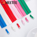 5/10Meters Nylon Coil Zippers with 5/10pcs Matched Zipper Sliders for Home Bags Garment Clothing Zip Repair Sewing Accessories