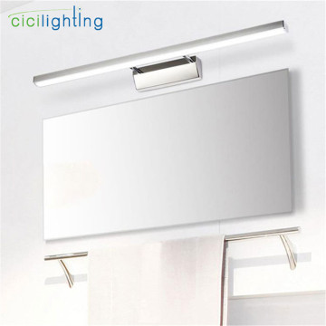 L40/50/60/70cm Modern Stainless Steel Vanity Lights led Mirror Lamp 7/8/10/12W Bathroom Lamp Wall Lights for Dresser Hotel Home