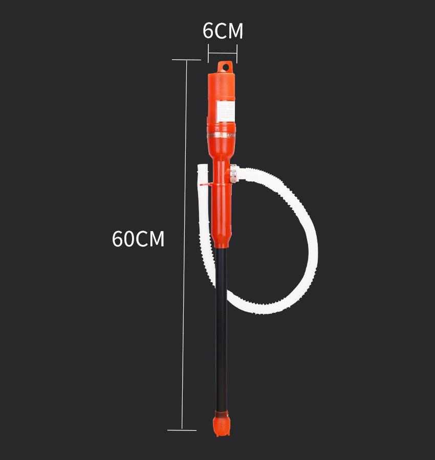 Handheld Electric Siphon Pump Battery Powered Water Oil Gas Liquid Petrol Transfer Long type(red) For Cars