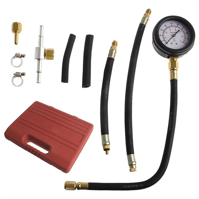 New Fuel Pump Pressure Testers Injection system Test Gauge Set Car Testing Tool Drop shipping