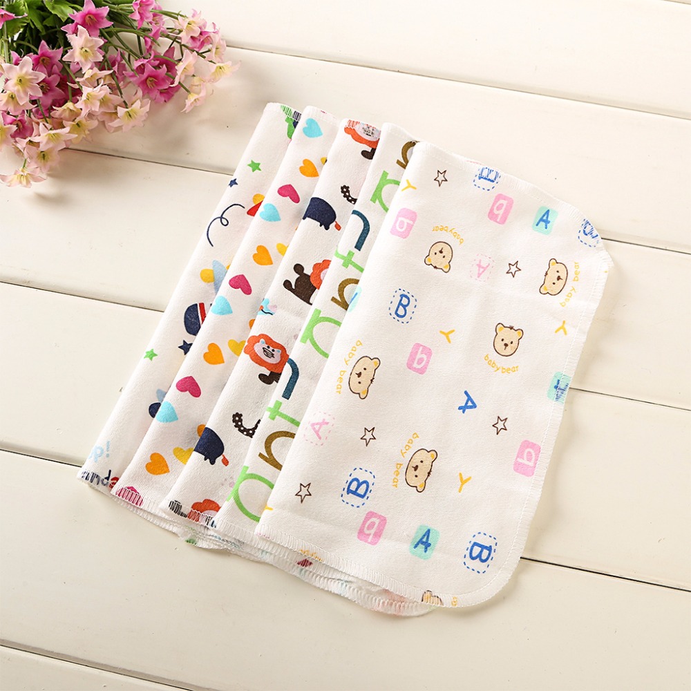 6Pcs Baby Cartoon Towels Baby Boy Girl Handkerchief Bathing Feeding Face Washcloth Wipe Cloth