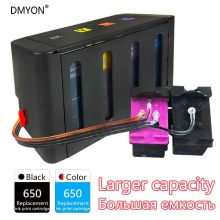 DMYON 650XL CISS Bulk Ink Replacement for Hp 650 XL for Deskjet 1015 1515 2515 2545 2645 3515 3545 4515 4645 Printer Cartridges