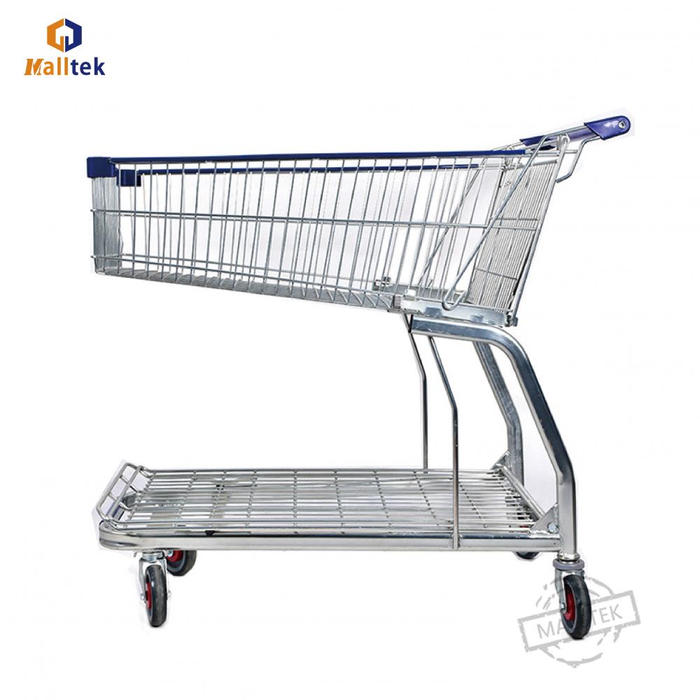 2 layer Metro Supermarket Shopping  Trolley