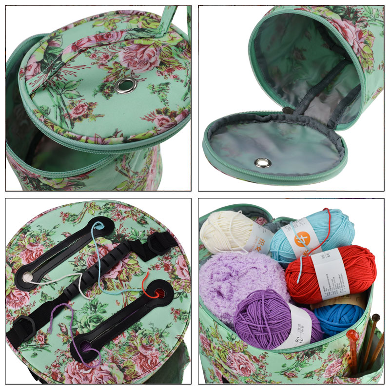 Looen Empty Yarn Storage Bag DIY Weave Crochet Hook Bag 7 Styles Crochet Hook And Knitting Bag For Hooking And Knitting Sewing