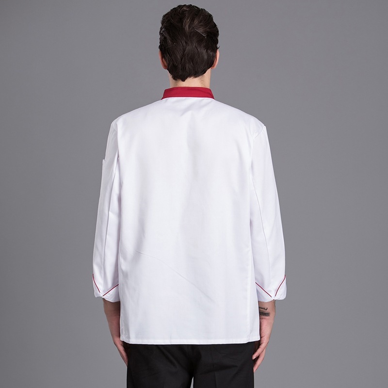 Chef's Long Sleeve Qiu Dong Outfit White Chef Uniform Custom Hotel Canteen Cooks Clothes Men And Women