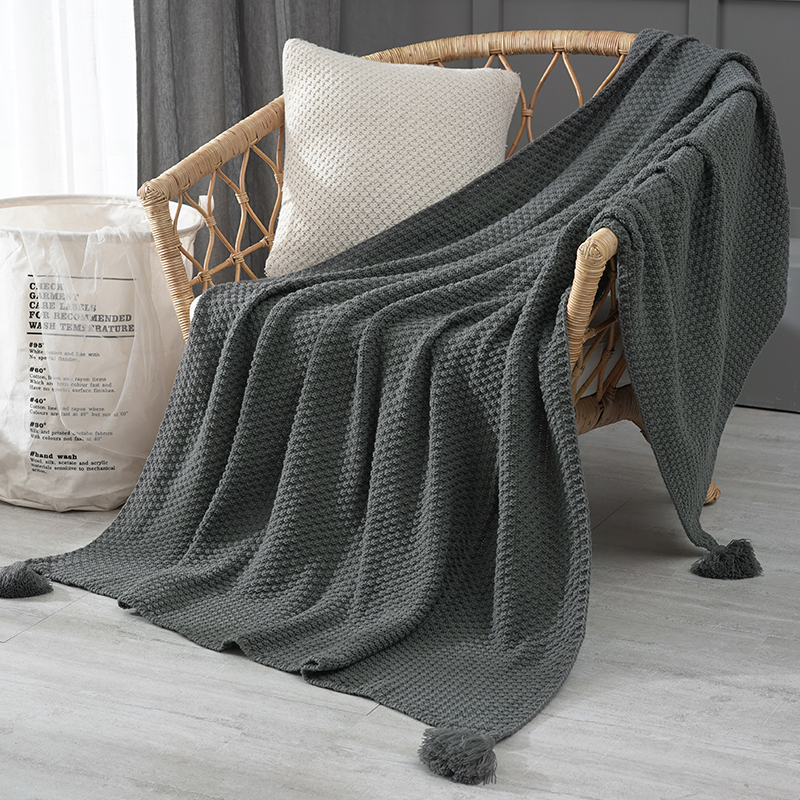 Nordic Sofa Blanket Office Nap Shawl Blanket Knitted Wool Blanket Leisure Air Conditioning Blankets for Beds Weighted Blanket