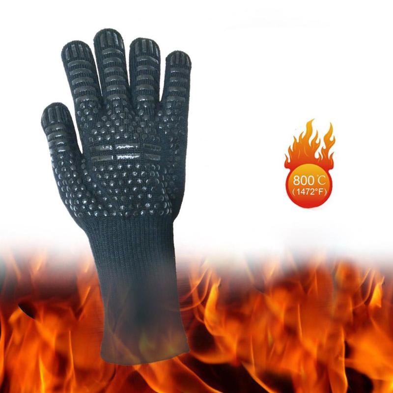 1Pair/1PC Heat Resistant BBQ Gloves For Cooking Baking Grilling Oven Mitts kitchen Tool Thick Silicone Barbecue Gloves Promotion