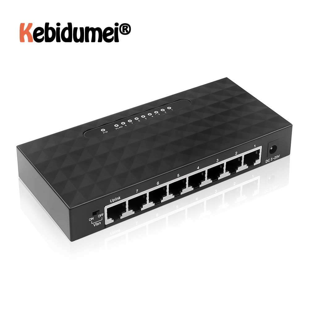 Latest 8 Port Gigabit Switch Desktop RJ45 Ethernet Switch 1000mbps Lan Hub Switch 8 Port Shell Plastic Network Switch