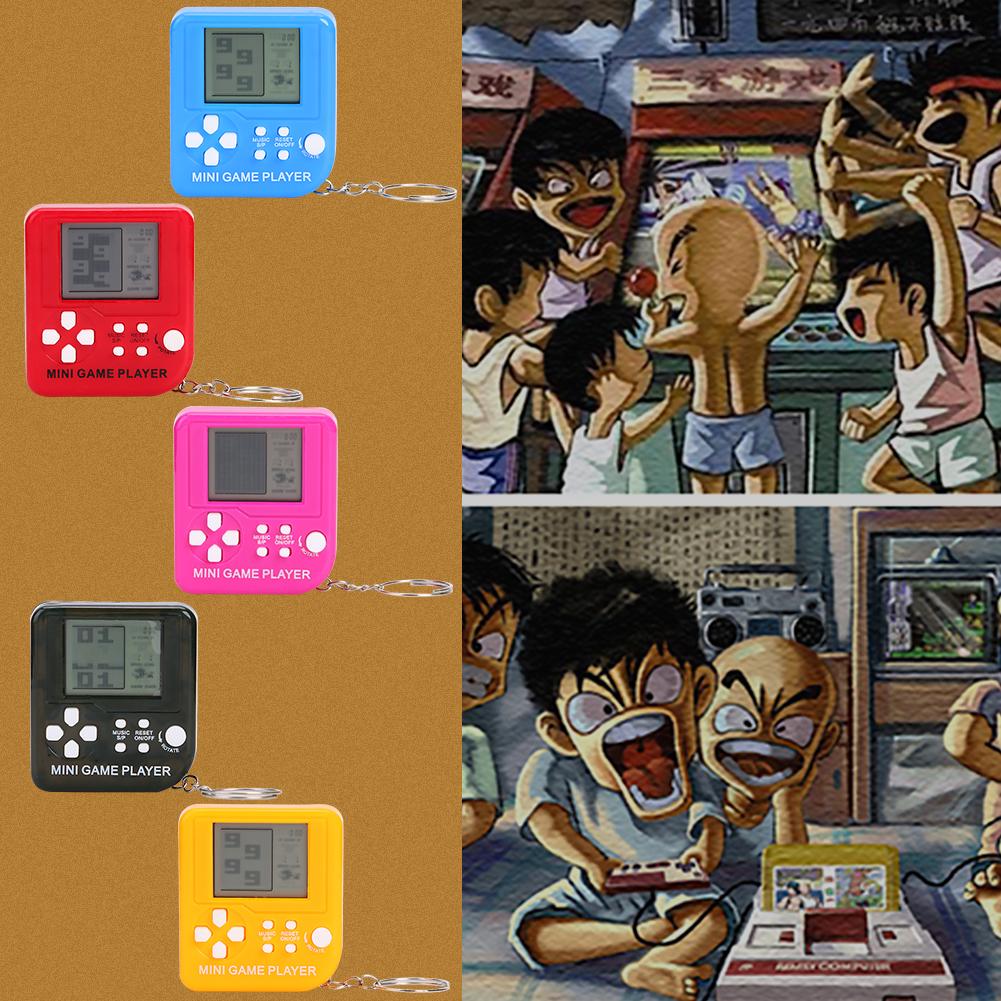 Mini Portable 26 Games Console Keychain Handheld Nostalgic Retro Classic Tetris Game Player Kids Educational Toys Children Gift
