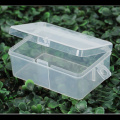 New Home Storage R555 Plastic Rectangular Small Clear Box Transparent Packaging Box With Cover Hook