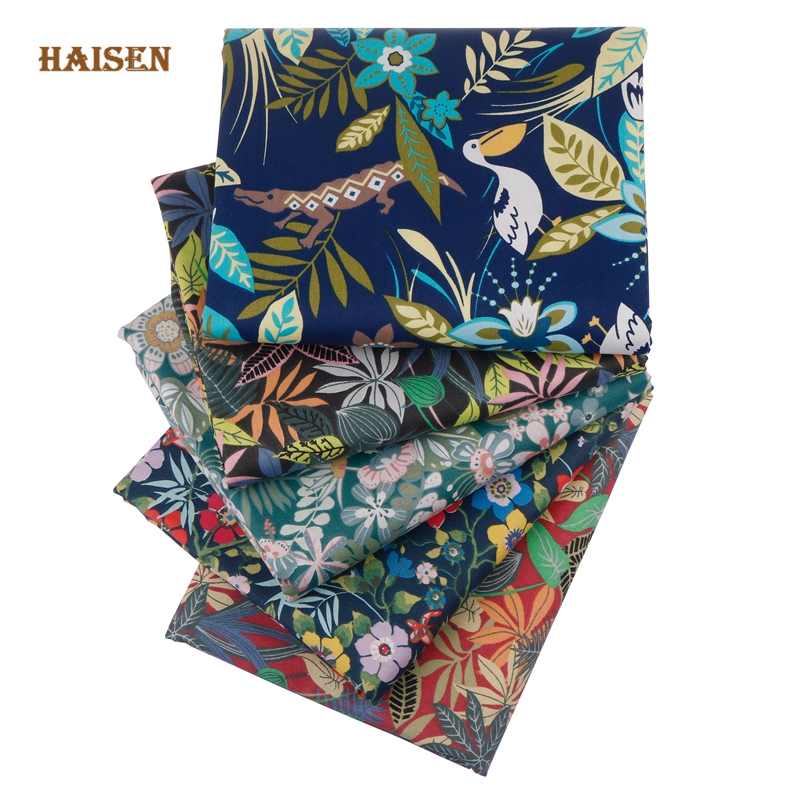 Floral Series Printed Twill Fabric Cloth For DIY Sewing Girl&Women's Quilting Bedsheet Clothes Skirt Textile Material Half Meter