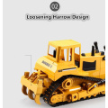 New High Simulation Bulldozer Truck Toy Model With simulation Sound Light Effect vehicle excavator truck with Triangle track Toy