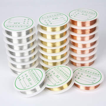0.2/0.3/0.4/0.5/0.6/0.8/1.0mm Dia 1.5-20m/roll Silver Color Beading Wrapping Copper Wire For DIY Jewelry Finding Project