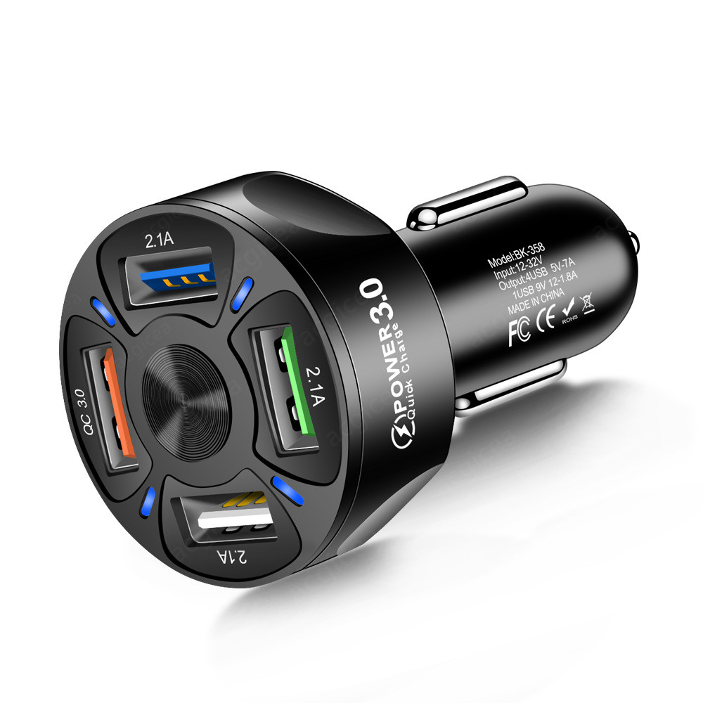 Quick Charge 3.0 Fast Charging 4 USB Car Charger For Samsung Xiaomi Car-Charger For iPhone 11 XR 8 QC 3.0 Mobile Phone Chargers