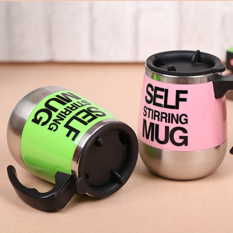 450ML Self Stirring Mug Stainless Steel mix Coffee tea Cup with Lid Automatic Electric Lazy Coffee Milk Mixing auto stirring mug