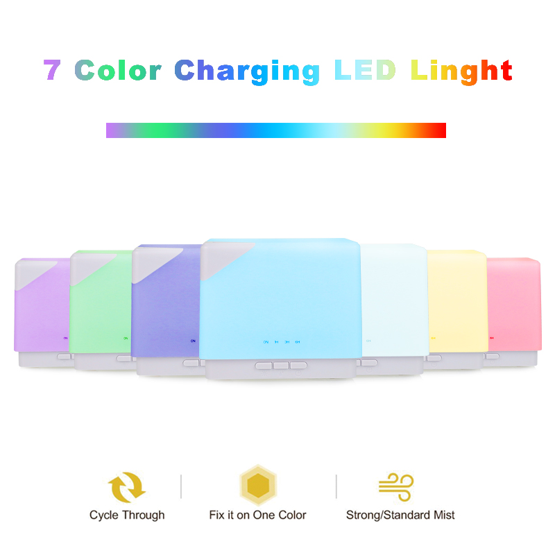 700ml Home Square 7 LED Color Light Scent Oil Diffuser-13