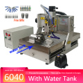 3 4 axis 6040 cnc router with water tank Wood Aluminum Metal engraving milling machine with 800W 1.5KW 2.2KW spindle Ball Screw