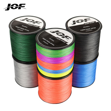 JOF 500M Multicolour PE Braided Wire 4 Strands Multifilament Japanese Fishing Line 8-80LB Weaves Fishing Line