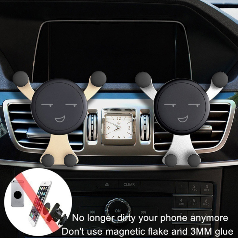 1pcs Universal Car Air Outlet Vent Mount Car Holder Stand Smartphone Mobile Phone Holder Bracket Automatic Gravity Holder Clip