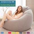 Lazy BeanBag Sofas Chairs with eps Filler Linen Cloth Lounger Seat Bean Bag Puff Couch Tatami Living Room Furniture 105x115cm