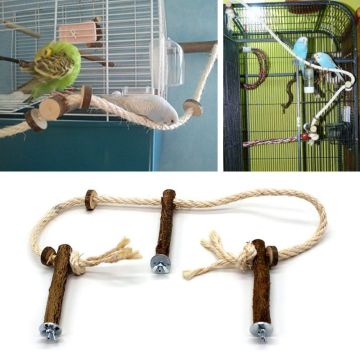 Pet Bird Parrot Cockatiel Stand Frame Parakeet Cage Ladder Climbing Hammock Bird Toys Parrot Toys