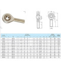 1PCS inner hole 10mm male SA10T/K POSA10 Right Hand Ball Joint Metric Threaded Rod End Bearing For rod