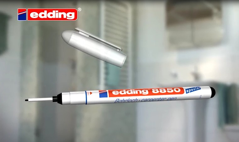 Germany Edding 8850 Extra Long Super Fine Tip Marker Carpenter Hole Drilling Marking Pen 1PCS