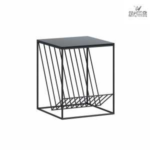 Wrought iron bedside table, side cabinet