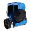 12V 139dB Loud Car Lacquer Blue Oblique Speaker Snail Compact Dual Air Horn for Auto Vehicle Motorcycle ATVs