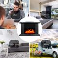 1000W Desktop Mini Electric Fireplace Heater with Log Flame Effect Warm Air Heater Fan Desk Table Heating For Winter Smart Home