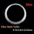 Plastic Fiber Optic Cable End Glow 50mx1.5mm 2mm PMMA Led Light Clear DIY For LED Star Ceiling Light Drop Shipping