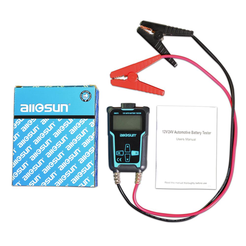 ALL-SUN EM575 12V and 24V Automotive Vehicle Car Battery Tester Multifunction Check Meter Digital Analyzer Diagnostic