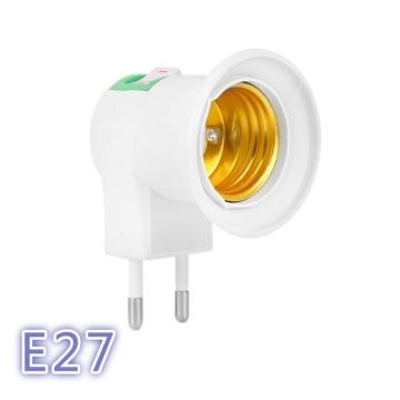 1pcs Easy To Use E27 Socket Light Bulb Lamp Holder Adapter EU Type Plug Extender Lampholder Lighting Accessories E27 Lamp Bases