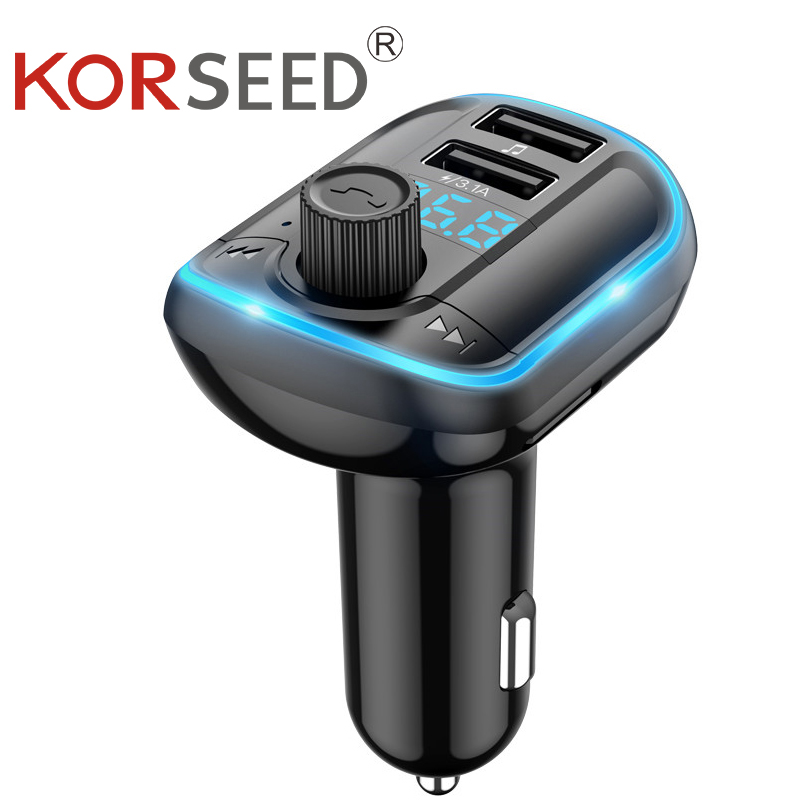 Bluetooth 5.0 Receiver FM Transmitter Car Accessories Car MP3 Player with LED Screen Wireless Radio Transmitter Modulator