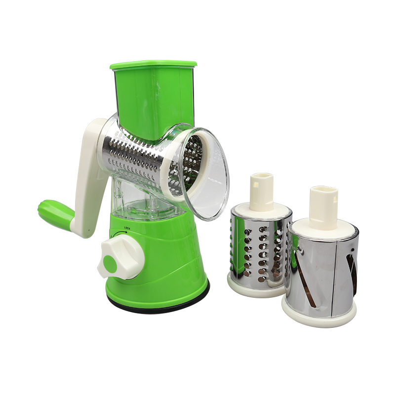 Vegetable Cutter Round Slicer Potato Carrot Onion Grater Slicer with 3 Stainless Steel Chopper Blades Kitchen Accessories