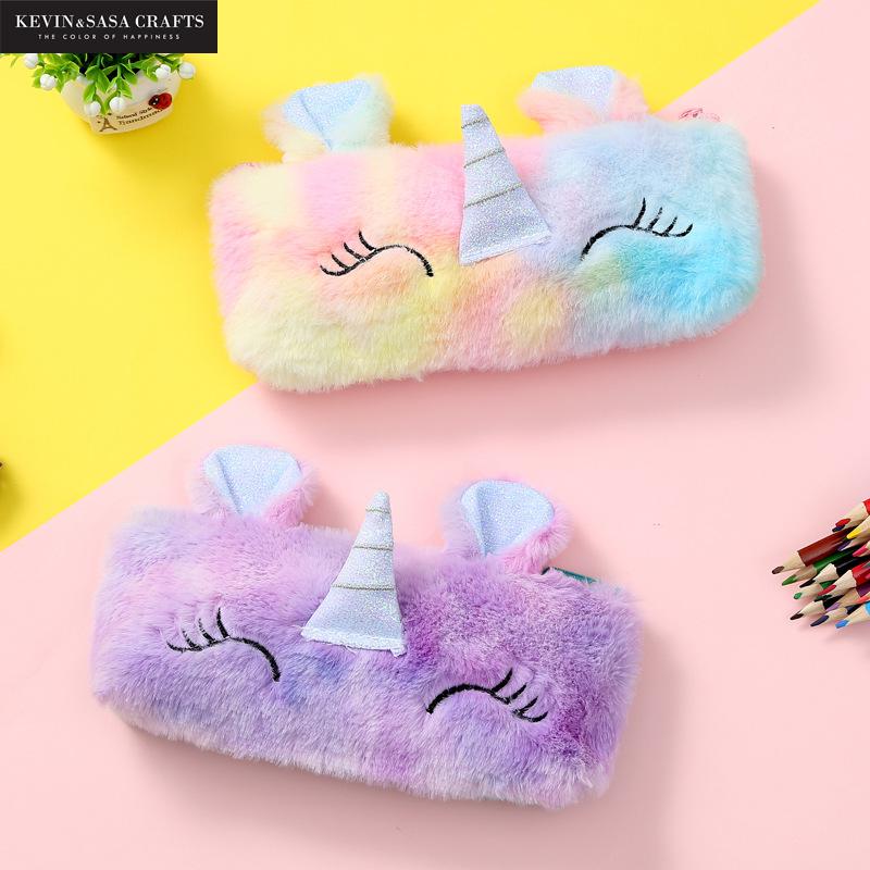 Unicorn Plush Pencil Case School Supplies Stationery Gift Back To School Presented By Kevin&Sasa Crafts