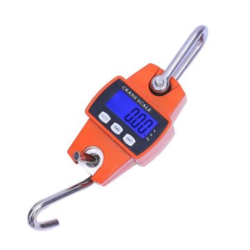 300kg/600lb Portable Mini Industrial Crane Scale Digital LCD Electronic Scales Heavy Duty Hanging Weight Hook Scales U4LB