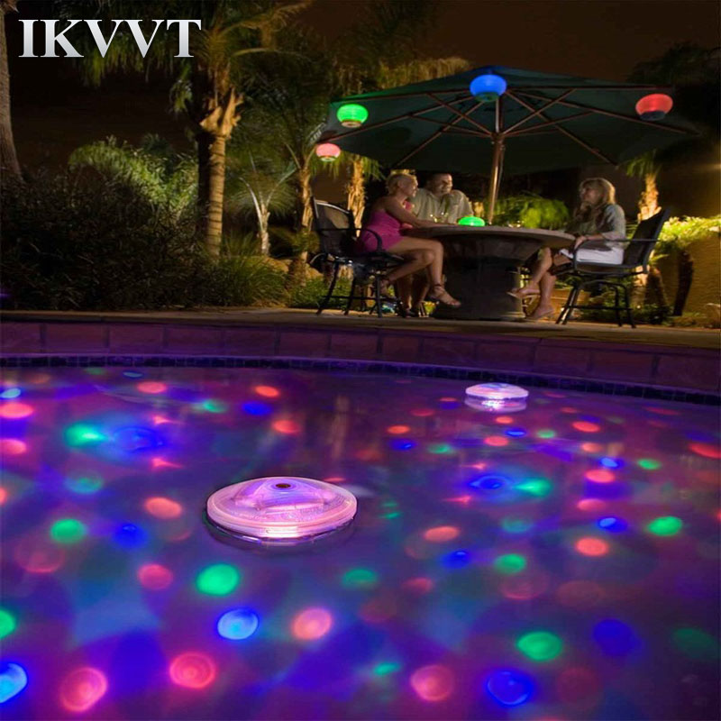 Swimming Pool Lights Floating Underwater LED Disco Light Glow Show Swimming Pool Hot Tub Spa Lamp for Hot Tub Pond