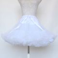Women Multi-Layer Pleated Ballet Dance Short Tutu Skirt Puffy Drawstring Waist Hoopless Cosplay Petticoat Crinoline Underskirt