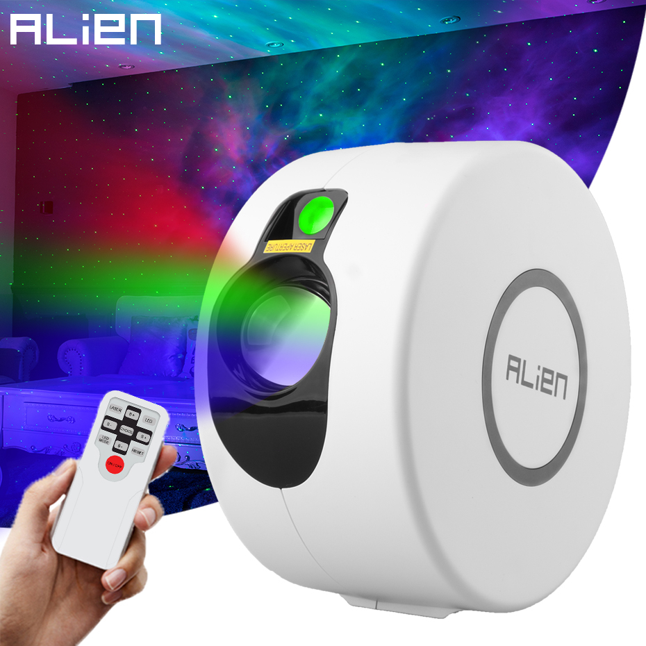 ALIEN Remote Star Galaxy Laser Projector Starry Sky Stage Lighting Effect Bedrooms Kids Room Party Night Holiday Wedding Lights